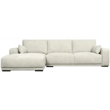 CALI Venstrevendt chaiselong sofa i træ og polyester 305 x 173 cm - Sort/Beige – Selected by Lepong