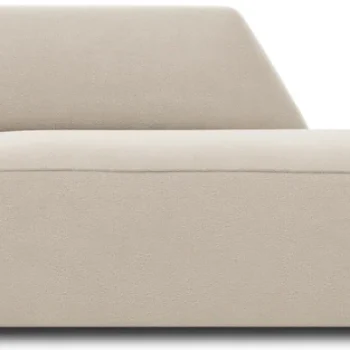 Chaiselong modul modulsofa Micadoni Ruby - højrevendt, beige velour, dybde 153 cm