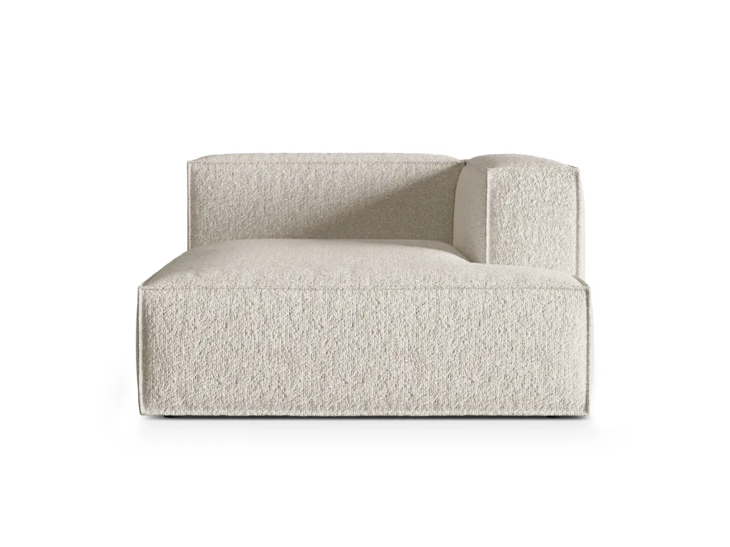Chaiselongmodul Micadoni Nuria højre, Monet Sand bouclé beige, modulsofa