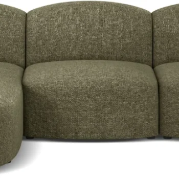 Chaiselongsofa hjørnesofa Micadoni Blair venstrevendt 4-personers chenille Eden 12 Olive olivengrøn 274x167 cm