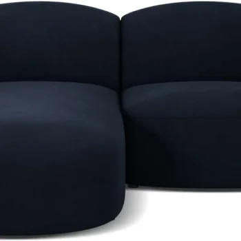 Chaiselongsofa hjørnesofa Micadoni Blair venstrevendt kongeblå Casino-velour B194×D167×H76 cm