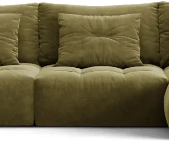 Chaiselongsofa hjørnesofa Micadoni Bloom højrevendt lys grøn velour Casino Forest B327×D152 cm