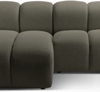 Chaiselongsofa hjørnesofa Micadoni Diana venstrevendt Sonic 3D-stof stålgrå B334xD182xH72 cm