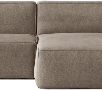 Chaiselongsofa hjørnesofa Micadoni Jodie højrevendt, cappuccino strukturstof Liberty, B224×D162×H77 cm