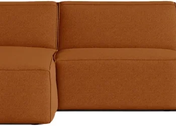 Chaiselongsofa hjørnesofa Micadoni Jodie venstrevendt 284x162 cm terrakotta strukturstof Megan 357