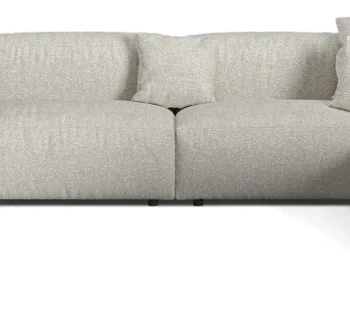Chaiselongsofa hjørnesofa Micadoni Martina, højrevendt, op til 6 pers., bouclé Monet Pearl gråbeige, B406 D316