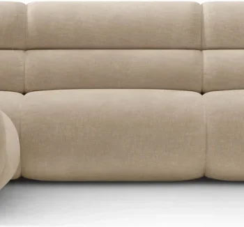 Chaiselongsofa hjørnesofa Micadoni Neo venstrevendt 295×210 cm mørk beige chenille Golden 21 5-sæders vandafvisende