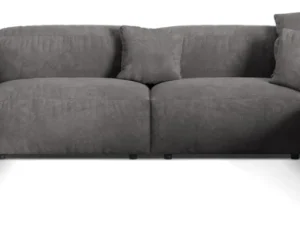 Chaiselongsofa Micadoni Martina højrevendt hjørnesofa 6-sæders grå velour OEKO-TEX