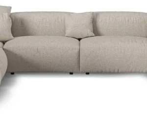 Chaiselongsofa Micadoni Martina venstrevendt 420x330 cm beige Monet bouclé, sædedybde 90 cm, op til 6 pers.