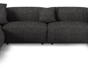 Chaiselongsofa Micadoni Martina venstrevendt - 6-personers, B420 cm, antracit Monet bouclé