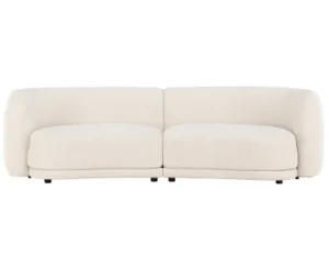 CIELO 3-personers sofa i polyester 268 x 91 cm - Sort/Hvid – Selected by Lepong