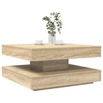 Drejeligt sofabord 70 x 70 x 34,5 cm - sonoma-eg – Boligcenter