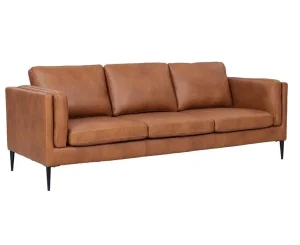 Furnhouse Valencia 3 pers. læder cognac 220x88x83cm