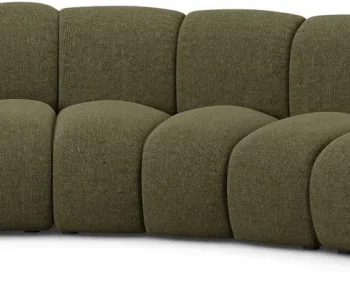 Hjørnesofa chaiselongsofa venstrevendt Micadoni Lupine - grøn Eden 12 Olive chenille 335x166 cm