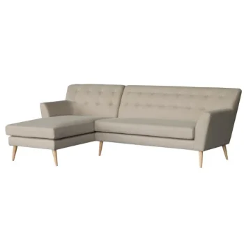 Homeville Padova venstrevendt stof beige 274x143x90cm