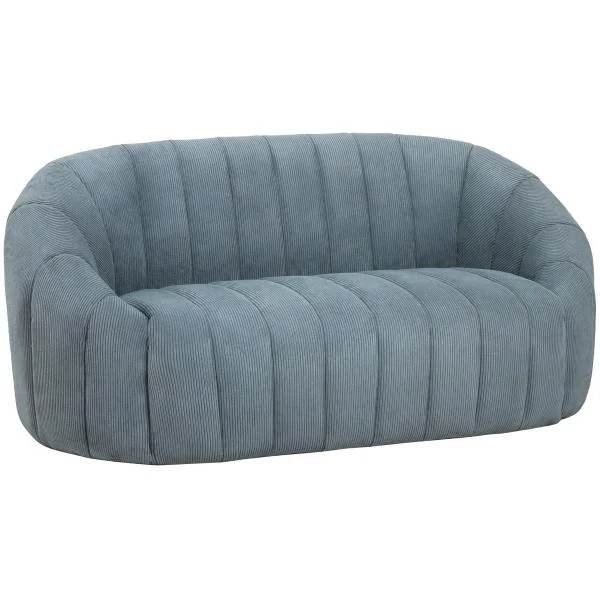 Homeville Parma 2 pers. sofa fløjl dueblå