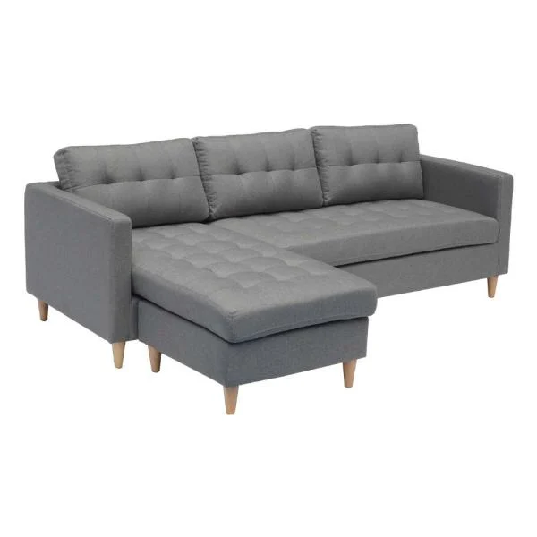 Homeville Pavia højre-/venstrevendt stof grå 215x80x80cm