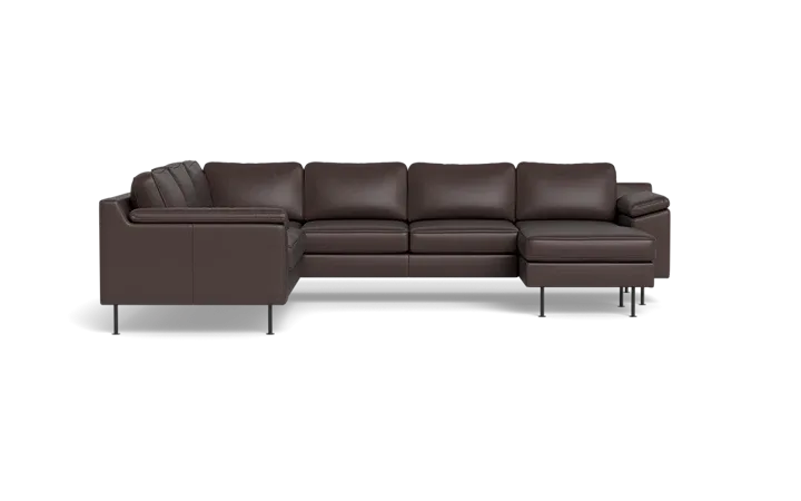 Houston hjørnesofa med chaiselong - Brun - L:306 cm