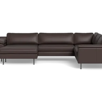 Houston hjørnesofa med XL chaiselong - Brun - L:331 cm