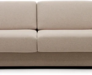 Kave Home Anley 2-personers sovesofa beige med viskoelastisk madras og italiensk åbningsmekanisme