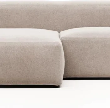 Kave Home Blok chaiselong sofa venstrevendt beige pletbestandigt stof 240x174x69 cm