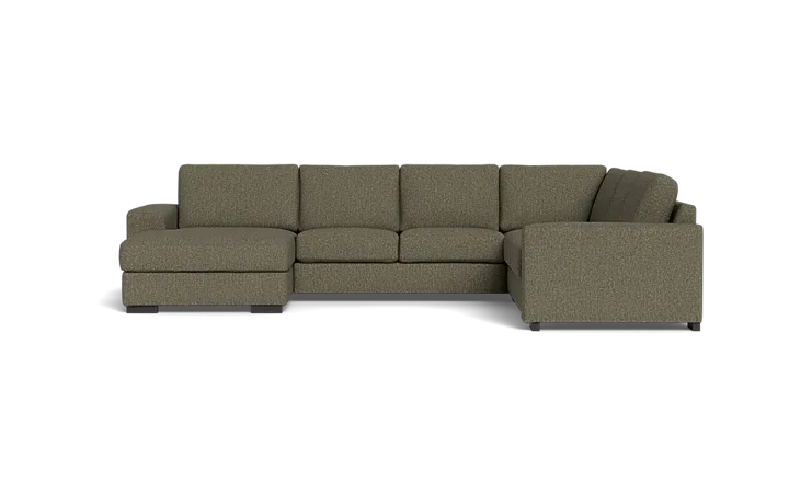 Malmø hjørnesofa med chaiselong - Mørkegrøn - L:308 cm