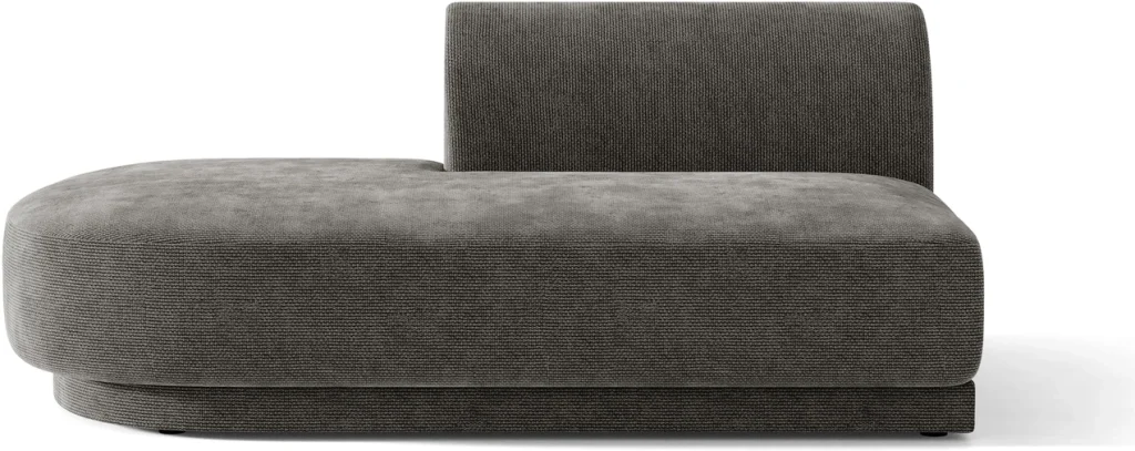 Modulsofa Micadoni Miley, venstrevendt chaiselong, 2-personers sofa, grå chenille
