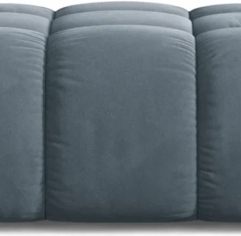 Puf Micadoni Bellis 94×94 cm H43 lyseblå velour modulær siddeplads/fodskammel