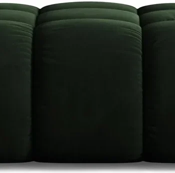 Puf Micadoni Bellis 94x94 H43 cm flaskegrøn Venus-velour - fodskammel, Easy Clean, petproof