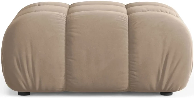 Puf Micadoni Bellis beige Venus-velour 94x94 H43 cm, Petproof, Cleanaboo, 150 kg