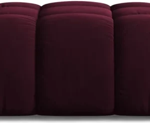 Puf Micadoni Bellis bordeaux velour 94x94 cm H43 polstret sæde Cleanaboo Easy Clean Petproof
