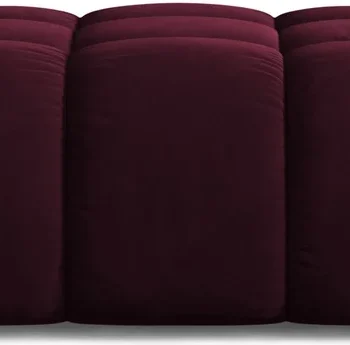 Puf Micadoni Bellis bordeaux velour 94x94 cm H43 polstret sæde Cleanaboo Easy Clean Petproof