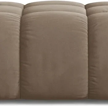 Puf Micadoni Bellis cappuccino velour Bluvel 40 94×94 cm H43