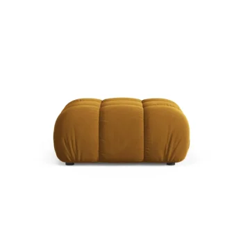 Puf Micadoni Bellis gul velour Bluvel 68, modulær 94x94x43 cm