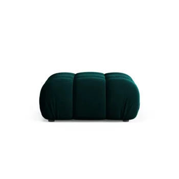 Puf Micadoni Bellis - modulær puf i Venus velour, dyb petrol, 94x94 H43 cm