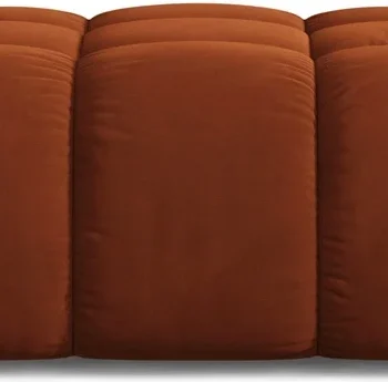 Puf Micadoni Bellis - rund Ø94 x H43 cm, terrakotta velour, modulær sidde- og fodskammel