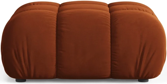 Puf Micadoni Bellis - rund Ø94 x H43 cm, terrakotta velour, modulær sidde- og fodskammel
