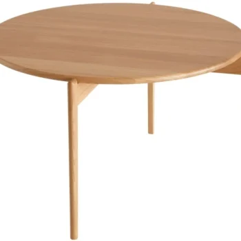 Sofabord/kaffebord Oscarssons Möbel Tilia rundt i massivt olieret egetræ Ø88 × H48 cm