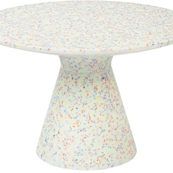Sofabord og loungebord Zuiver Victoria multifarvet terrazzo Ø50 x H32 cm offwhite indendørs/udendørs