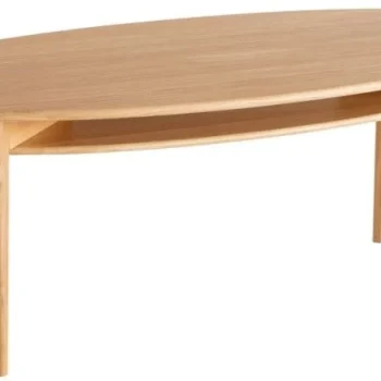 Sofabord Oscarssons Möbel Celia i olieret egetræ med underhylde, 120×50×50 cm