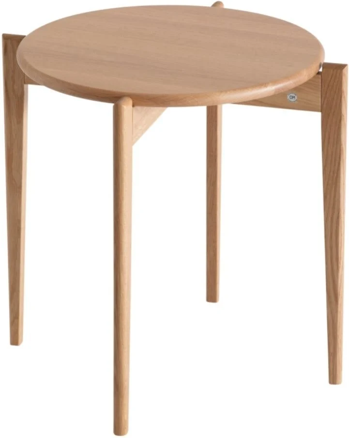 Sofabord Oscarssons Möbel Tilia i massivt lakeret egetræ Ø51×H48 cm