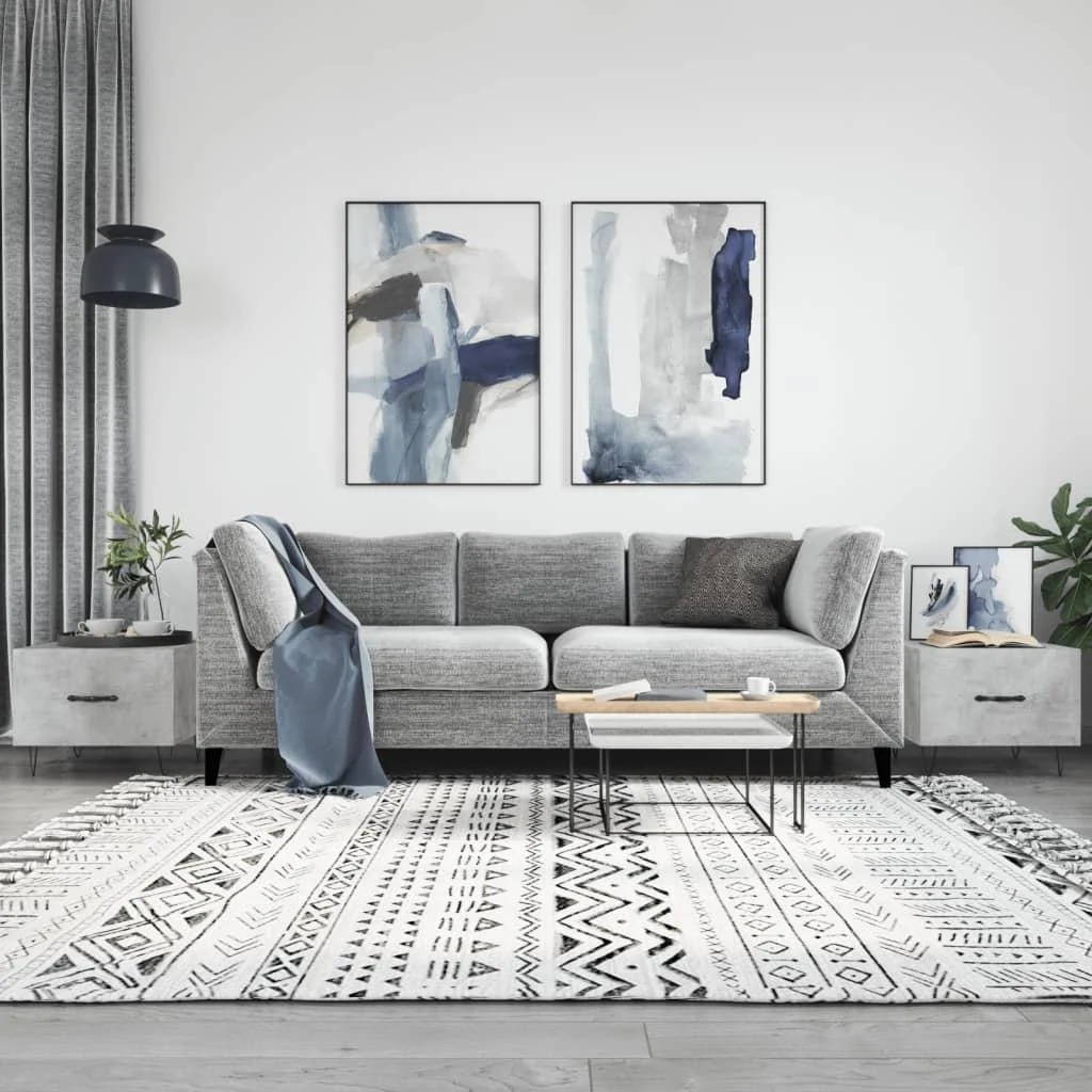 Sofaborde 2 stk. med skuffe - betongrå, 50 x 50 x 40 cm – Boligcenter