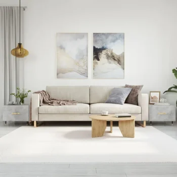 Sofaborde med skuffe 2 stk. - betongrå 50 x 50 x 40 cm – Boligcenter