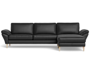 Symfoni 2018 sofa med chaiselong - Sort - L:316 cm