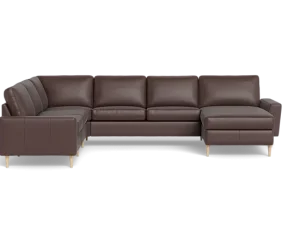 Symfoni 2019 hjørnesofa med chaiselong - Brun - L:347 cm